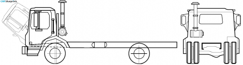 2005 Mack MR600P Truck blueprint