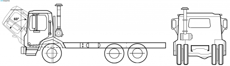 Mack MR600S Truck blueprint