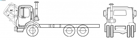 Mack MR600S Truck blueprint