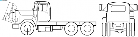 Mack RB600S Truck blueprint