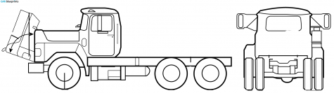 Mack RB600SX Truck blueprint