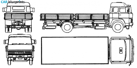 1970 Magirus-Deutz 23D-13 Truck blueprint