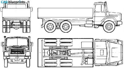 1978 Magirus-Deutz 256D-26K 6x4 Truck blueprint