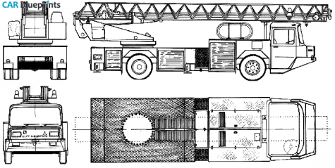 1980 Magirus-Deutz DL23-12 Fire Truck blueprint