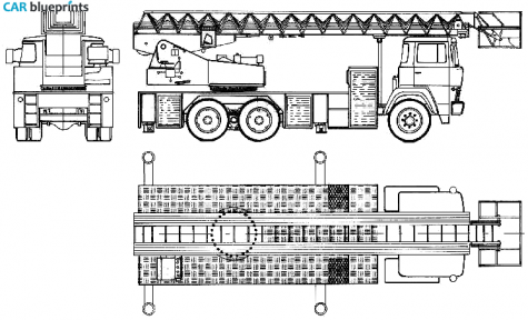 1977 Magirus-Deutz LB30-5 Fire Truck blueprint