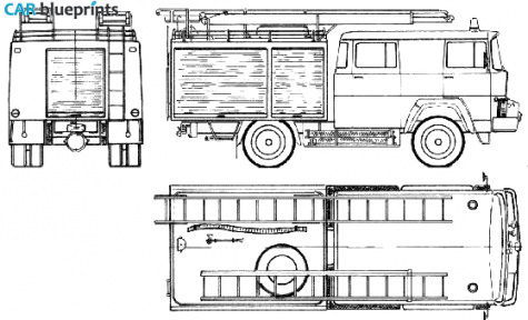 1975 Magirus-Deutz LF16-TS-1 Fire Truck blueprint