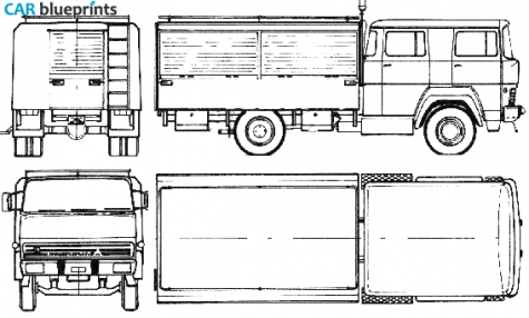 1976 Magirus-Deutz M179 D11 Truck blueprint