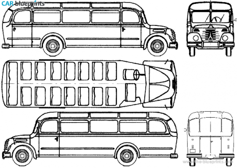 1951 Magirus-Deutz O3500 Bus blueprint