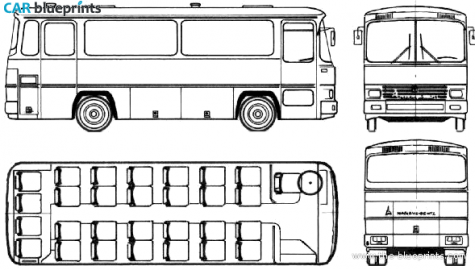 1981 Magirus-Deutz Reiseomnibus Bus blueprint