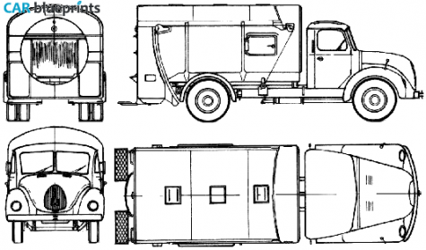 1959 Magirus-Deutz S3500 Truck blueprint