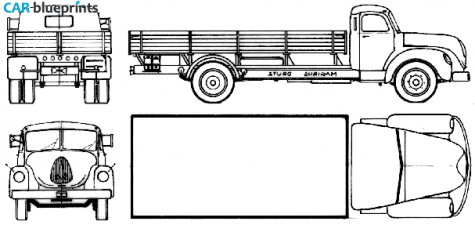 1953 Magirus-Deutz S6500 Truck blueprint