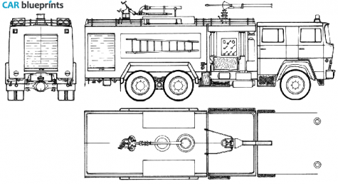 1979 Magirus-Deutz SLF40-65 Fire Truck blueprint