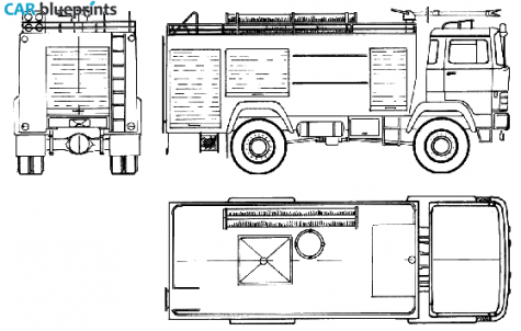 1976 Magirus-Deutz TLF24-50 Fire Truck blueprint