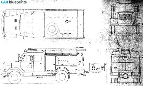 1964 Magirus-Deutz TLF-16 Fire Truck blueprint