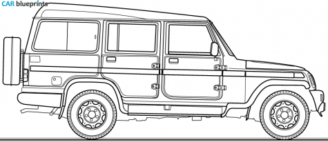 2004 Mahindra Bolero XLS SUV blueprint