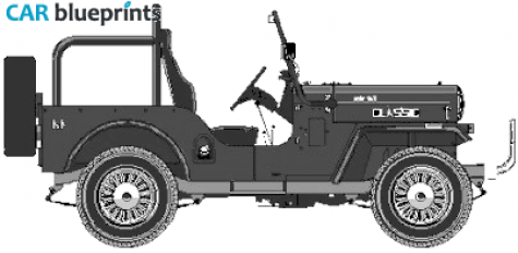 1992 Mahindra CJ-3 Classic SUV blueprint