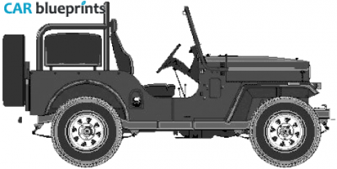 1991 Mahindra MM-340 SUV blueprint