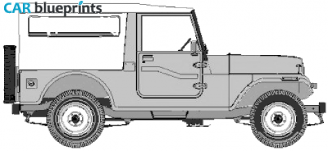 1997 Mahindra MM-550 SUV blueprint