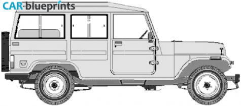 1997 Mahindra MM-775 SUV blueprint