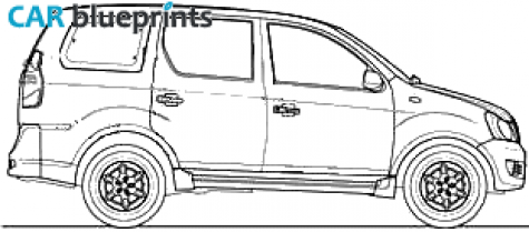 2009 Mahindra Xylo E8 SUV blueprint