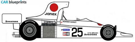 1974 Maki F101 Ford Cosworth F1 OW blueprint