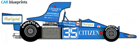 1975 Maki F101C Ford Cosworth F1 OW blueprint