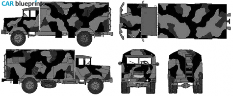 1958 MAN 630 Truck blueprint