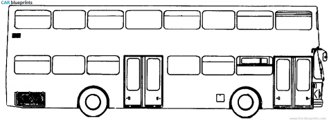 MAN SD200 Double Decker Bus blueprint