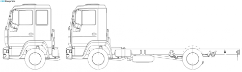 1994 MAN LE 4x2 8 ton Truck blueprint