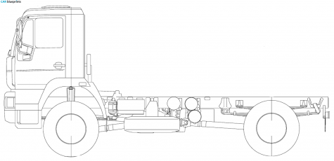 1994 MAN LE 4x4 18 ton Truck blueprint