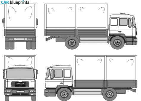 1987 MAN M-Type Truck blueprint