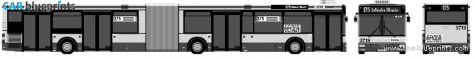 2005 MAN NG313 Bus blueprint