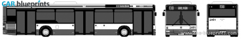 2005 MAN NL283 Bus blueprint