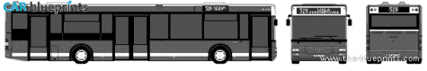 2004 MAN NL313-15 Bus blueprint