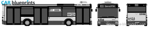 2004 MAN NM223 Bus blueprint