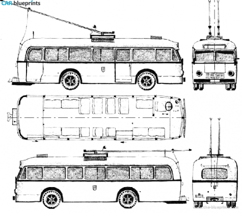 1944 MAN Obus Bus blueprint