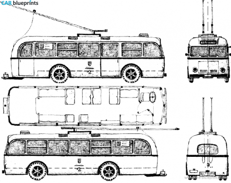 1944 MAN Obus Bus blueprint