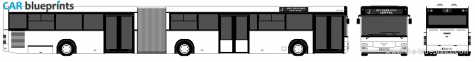 2005 MAN SG313 Bus blueprint