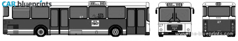 2003 MAN SL200 Bus blueprint