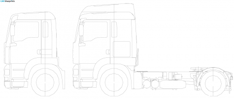 2001 MAN TGA 4x2 Light Truck blueprint