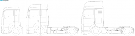 2001 MAN TGA 4x2 Low Truck blueprint