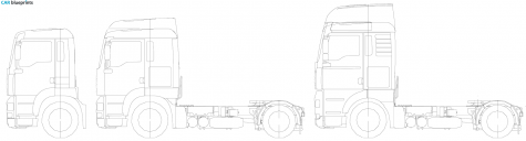 2001 MAN TGA 4x2 Truck blueprint