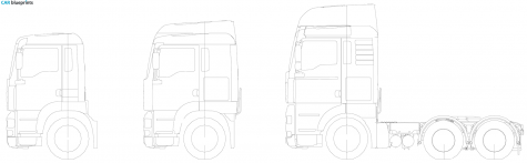 2001 MAN TGA 6x2 225 Truck blueprint