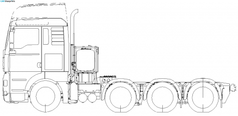 2001 MAN TGA 8x4 480 Truck blueprint