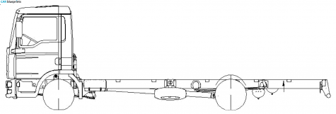 2006 MAN TGL 7ton Truck blueprint