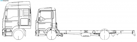 2006 MAN TGL 8 ton Truck blueprint