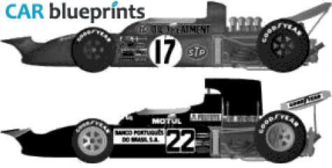 1972 March 711 F1 GP OW blueprint