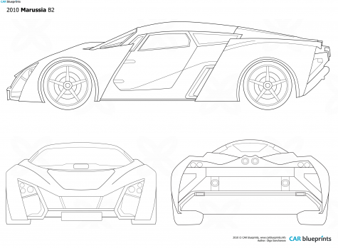 2010 Marussia B2 Coupe blueprint