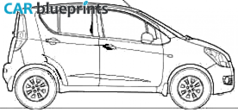 2009 Maruti Suzuki Ritz ZXI Splash Hatchback blueprint