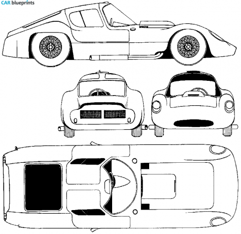 1962 Maserati 151 Le Mans Coupe blueprint